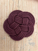Load image into Gallery viewer, macramé turk’s head coaster
